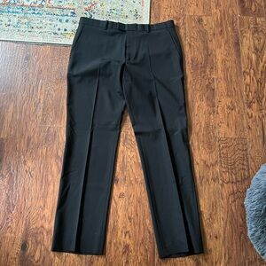 Theory Kody New Tailor Pleated Dress Pants Black Stretch Wool Blend Men's 34x31